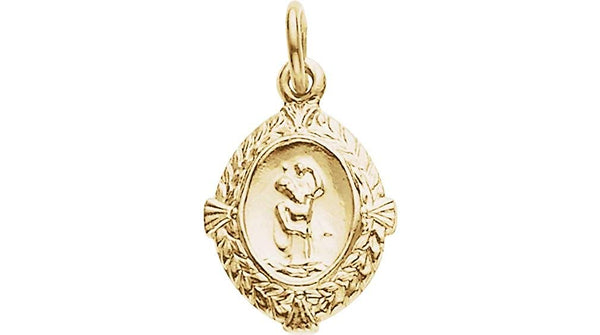 14k Yellow Gold St. Christopher Medal (12x9 MM)