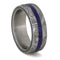 Lapis Lazuli, Gibeon Meteorite 8mm Comfort-Fit Matte Titanium Ring