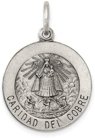 Sterling Silver Caridad Del Cobre Medal (22X19MM)