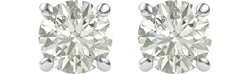 Charles & Colvard Forever Brilliant 8MM Moissanite Solitaire Earrings, Rhodium-Plated 14k White Gold
