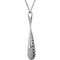 Diamond Teardrop 14k White Gold Pendant Necklace, 18" (1/5 Cttw)