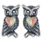 Oxidized Owl Leaf Earrings, Sterling Silver, 12k Green and Rose Gold Black Hills Gold Motif