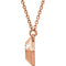 19-Stone Diamond Geometric 14k Rose Gold Pendant Necklace, 16.5" (.08 Cttw)