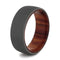 Tulip Wood, Sandblasted Titanium 8mm Comfort-Fit Band