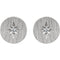 Platinum Diamond Starburst Earrings (.02 Ctw, Color G-H, Clarity SI2-SI3)