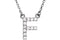 Diamond Initial 'F' Rhodium Plate 14K White Gold (1/6 Cttw, GH Color, l1 Clarity), 16.25"