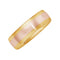 14k Rose and Yellow Gold Satin-Brushed 6mm Comfort-Fit Two-Tone Band