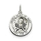 Sterling Silver Antiqued Sacred Heart of Mary Medal (26X19MM)