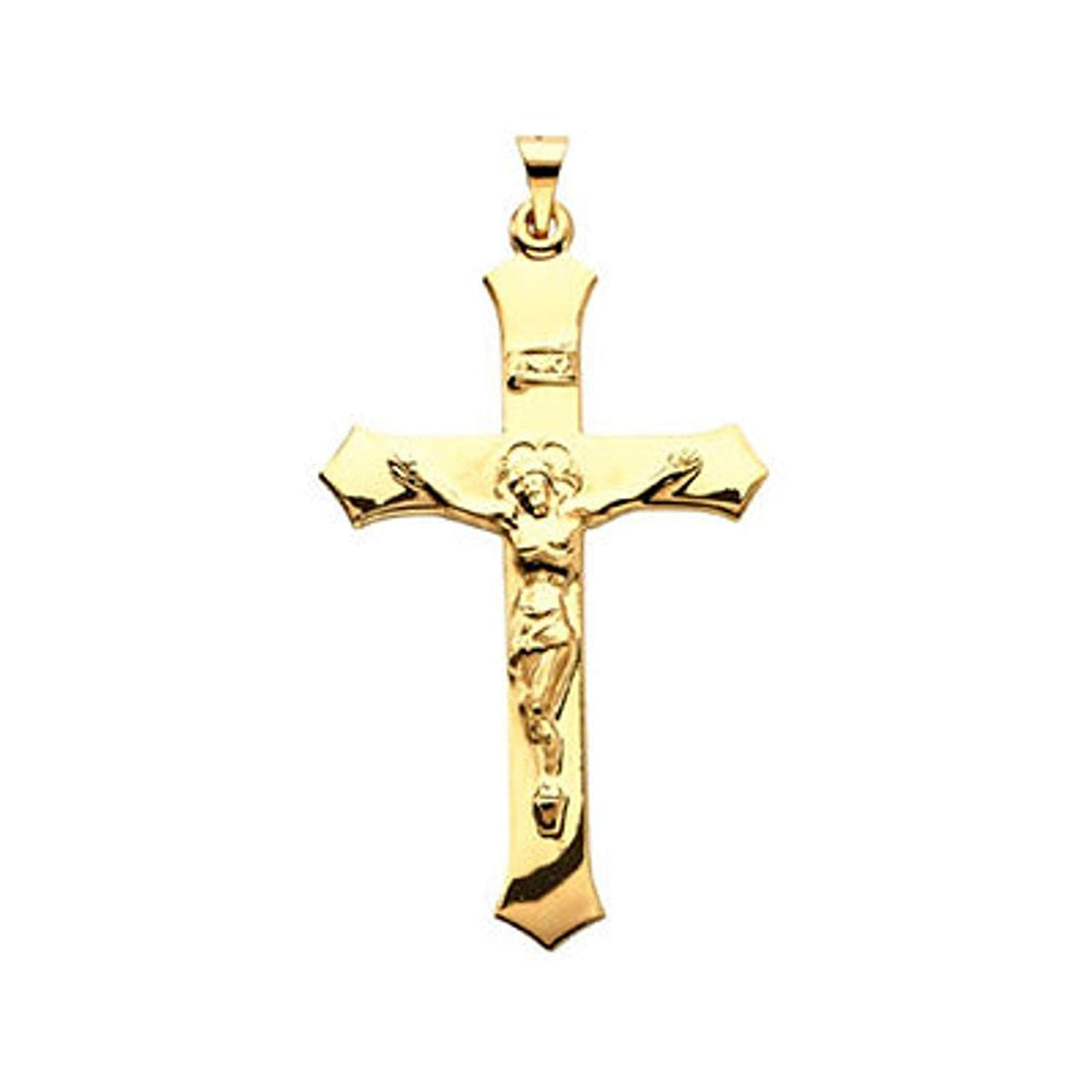 Passion Crucifix 14k Yellow Gold Pendant (39X25.5MM)