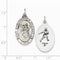 Sterling Silver St. Christopher Football Medal (30X15MM)