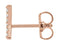 14k Rose Gold Diamond Letter 'Y' Initial Stud Earring (Single Earring) (.04 Ctw, GH Color, I1 Clarity)