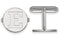 Rhodium-Plated Sterling Silver, Eastern Michigan University, Cuff Links, 15MM