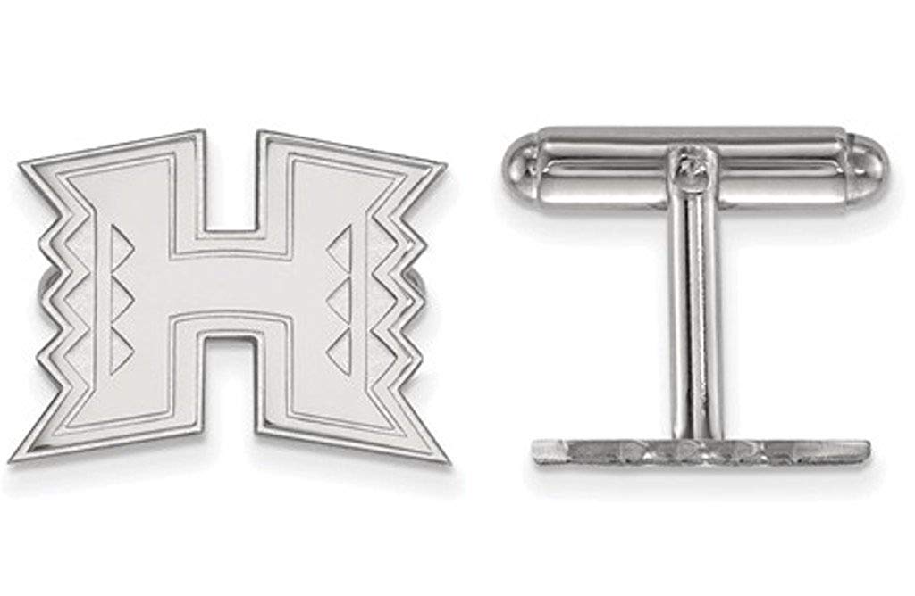 Rhodium-Plated Sterling Silver, The University of Hawai'i, Cuff Links, 9MMX11MM