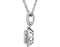 Diamond Halo Cluster 14K White Gold Pendant Necklace, 18" (1/2 Cttw)