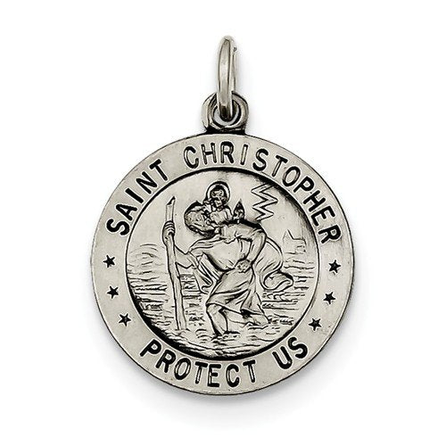 Sterling Silver St. Christopher Medal (25X20 MM)