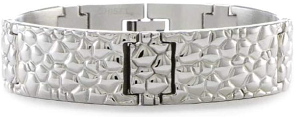 Men's Stainless Steel 16mm Textured Bracelet, 8.25 Inches