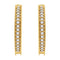 Diamond Milgrain Hoop Earrings, 14k Yellow Gold (1/5 Ctw, Color H+, Clarity I1)