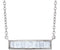 Diamond Baguette Bar Necklace in Rhodium Plated 14k White Gold, 16-18" (1/4 Cttw)