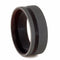 Titanium Sandblast 9mm Comfort-Fit Honduran Rosewood Burl Wedding Band