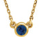 Chatham Created Blue Sapphire 14k Yellow Gold Pendant Necklace, 16"