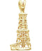 10k Yellow Gold Oil Derrick Pendant