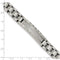 Men's Brushed and Polished Stainless Steel CZ Link Bracelet 8.5"