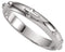 14k White Gold 4mm Rosary Ring, Semi-Polished