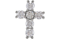 Platinum Diamond Cross Pendant, (3/4 Ctw, Color G-H, Clarity I1)