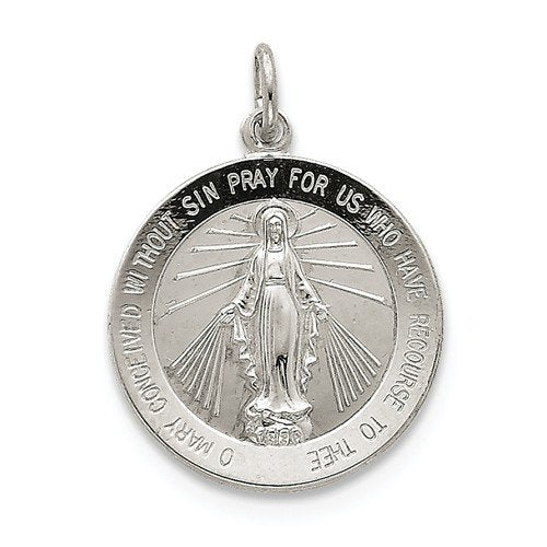 Sterling Silver Miraculous Medal (29X21MM)