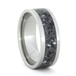 Concrete Inlay 6mm Comfort-Fit Titanium Ring