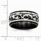 Edward Mirell Black Titanium and Sterling Silver Thorn 10mm Wedding Band