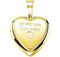 Girl's 'Mi Primera Communion' Heart 14k Yellow Gold Plated Sterling Silver Locket Pendant(12.50X12.00 MM)