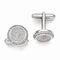 Sterling Silver and Cubic Zirconia Brilliant Embers Coin Cuff Links, 16MM