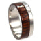 Three Wood Inlay 6mm Comfort-Fit Interchangeable Titanium Ring