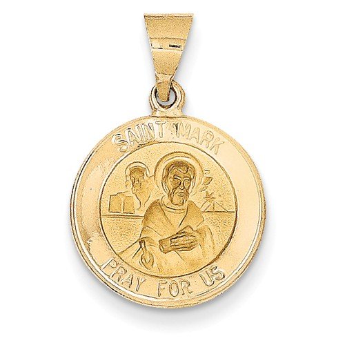 14k Yellow Gold St. Mark Medal Pendant (18X15MM)