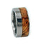 Buckeye Burl Wood Inlay 10mm Comfort Fit Interchangeable Titanium Wedding Band, Size 10