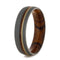 Ironwood, 14k Yellow Gold Pinstripe 6mm Comfort-Fit Sandblast Titanium Wedding Band