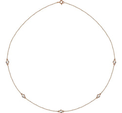 Diamond Solitaire 14k Rose Gold Pendant Necklace, 18" (1/2 Cttw)
