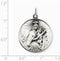 Sterling Silver Antiqued Our Lady of The Holy Scapular Medal (24X24 MM)