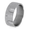 Gun Revolver Chamber 9mm Comfort-Fit Brushed Titanium Wedding Band