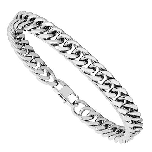 Men's Stainless Steel Curb Link Bracelet, 8.5"