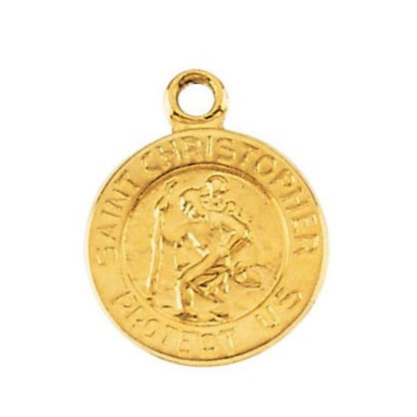 18k Yellow Gold St. Christopher Medal (21.75 MM)