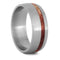 Red Box Elder Burl Wood 7mm Matte Titanium Comfort-Fit Wedding Band