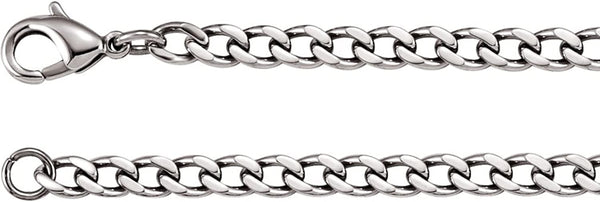 4.8 mm Stainless Steel Curb Chain, 18"