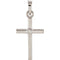 Diamond Inlay Cross Rhodium-Plated 14k White Gold Pendant (.02 Ct, G-H Color, I1 Clarity)