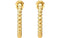 Beaded J Hoop Earrings, 14k Yellow Gold (17mm)