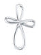 Infinity Cross Rhodium-Plated 14k White Gold Pendant (39X26.25 MM)