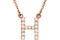 14k Rose Gold Diamond Initial 'H' 1/6 Cttw Necklace, 16" (GH Color, I1 Clarity)