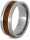 The Men's Jewelry Store (Unisex Jewelry) Redwood, 14k White Gold Pinstripe 8mm Comfort-Fit Titanium Wedding Band, Size 8