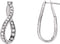 Diamond Inside-Outside Hoop Earrings, 14k White Gold, 4.10MM (1 Ctw, Color G-I, Clarity I1)